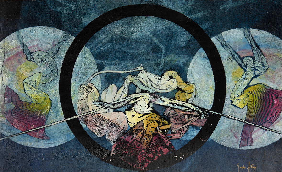 Guido Antoni - Ciclo Della Danza, senza data, Tecnica Mista Su Faesite, 50X80 Cm, Sede Di Staranzano